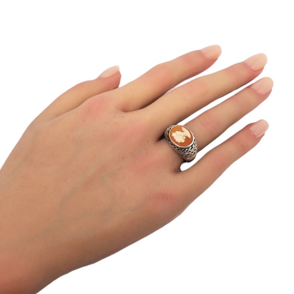 CNA Sterling Silver Cameo Ring Size 7 #17547 - Picture 6 of 7